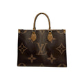 Louis Vuitton Monogram Giant Reverse Handbag On The Go MM Tote Bag
