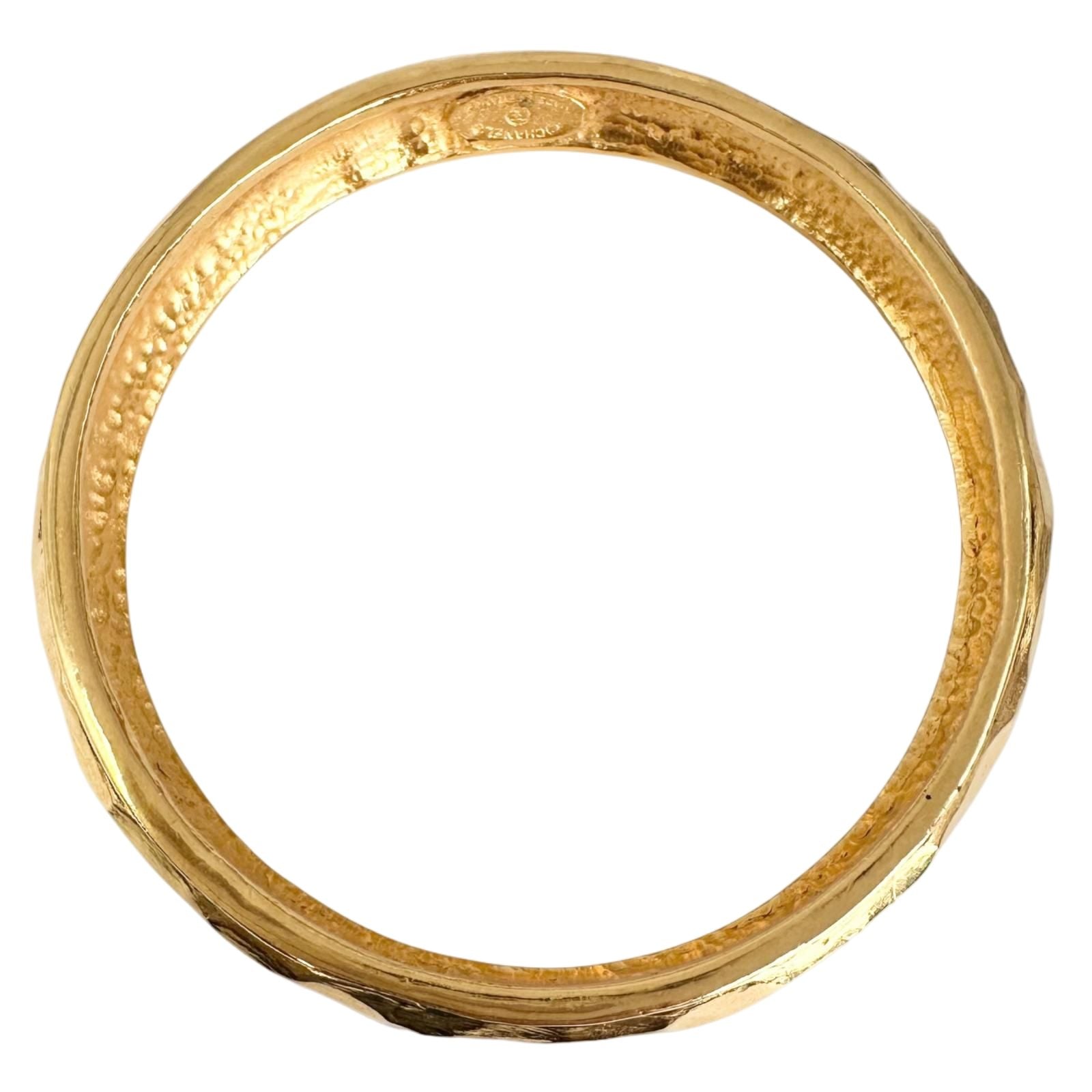 Chanel Gold Plated Bangle Bracelet — view 2