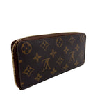 Louis Vuitton Portefeuille Clemence Monogram Fuchsia Brown Round Zippy Wallet — view 2