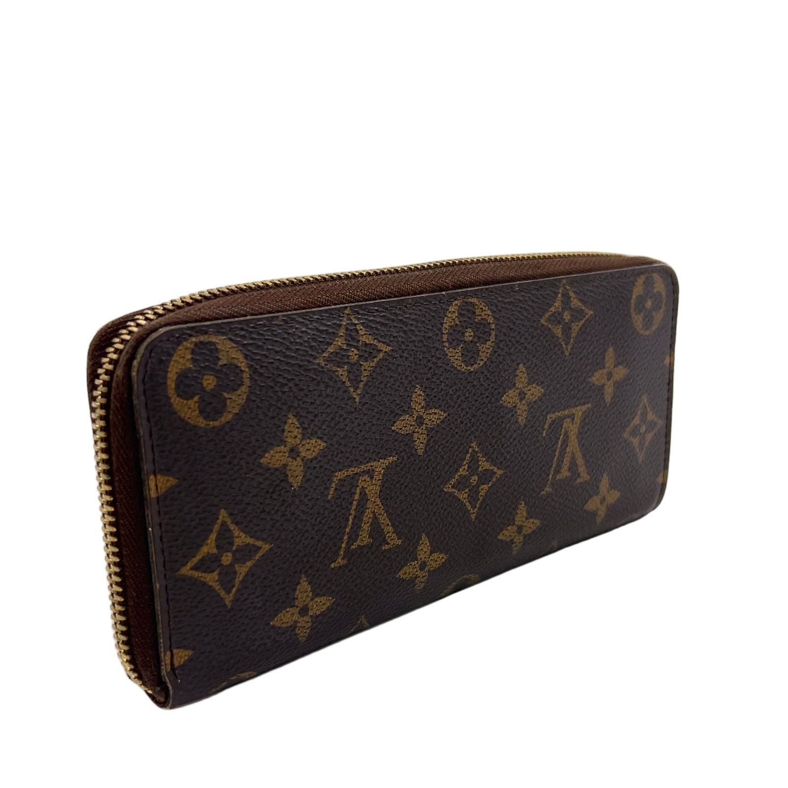 Louis Vuitton Portefeuille Clemence Monogram Fuchsia Brown Round Zippy Wallet — view 2