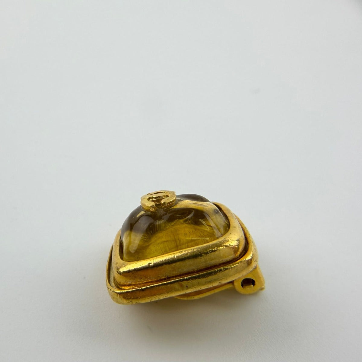 Chanel CC Logo One Earrings Gold Vintage — view 3