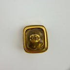 Chanel CC Logo One Earrings Gold Vintage