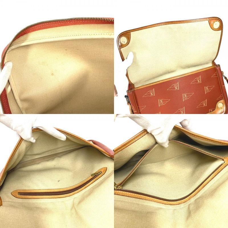 Louis Vuitton Shoulder Bag Calvi Canvas Avogany Orange — view 9