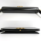 Celine Trapeze Triomphe Bag Bf438 no Leather Black Gold Hardware — view 5