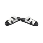 Hermes Sandals Chypre Silver Leather — view 3