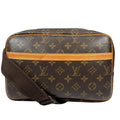 Louis Vuitton Reporter PM Monogram Leather Brown Shoulder Bag Gold