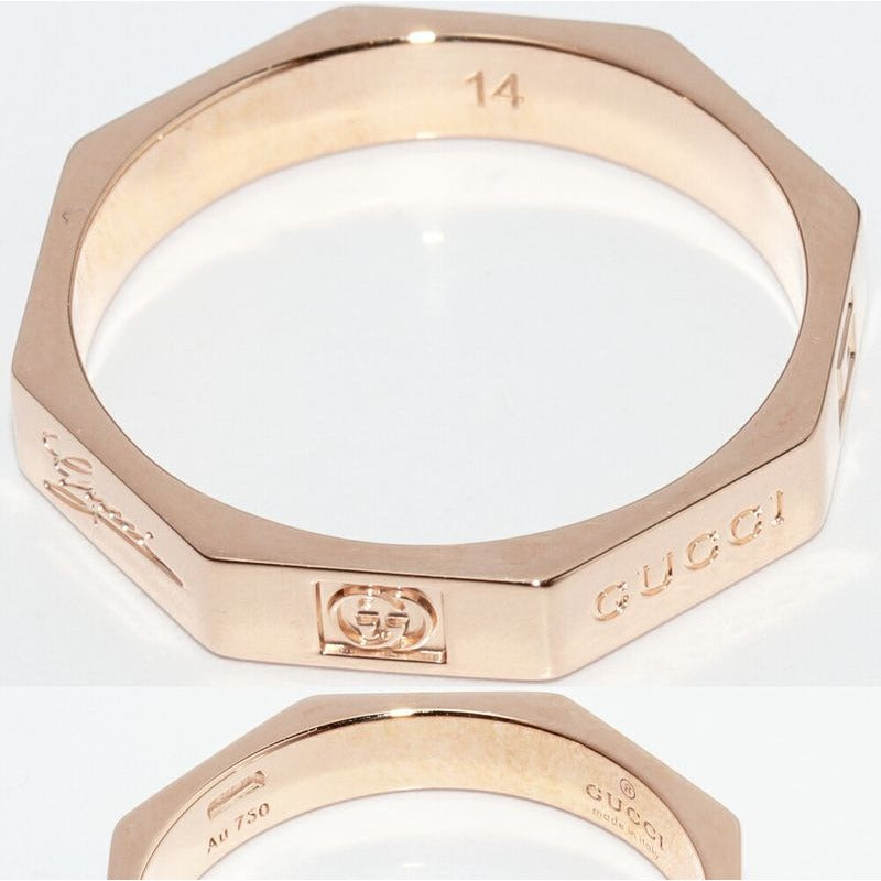 Gucci 18K Pink Gold Octagonal Ring 8 — view 4
