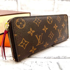 Louis Vuitton Monogram Portefeuille Clemence Fuchsia Wallet