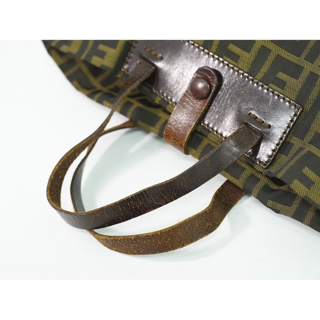 Fendi Zucca Tote Canvas Brown — view 4
