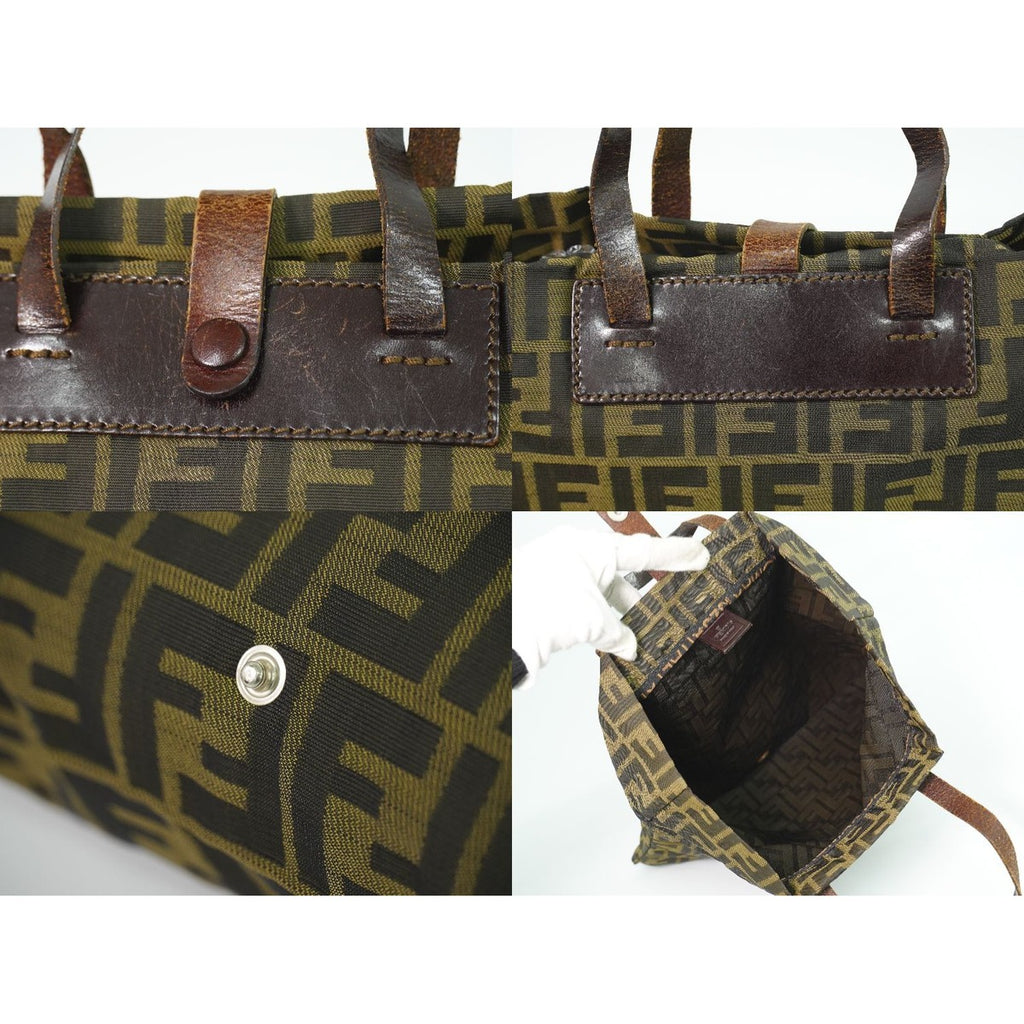Fendi Zucca Tote Canvas Brown — view 8