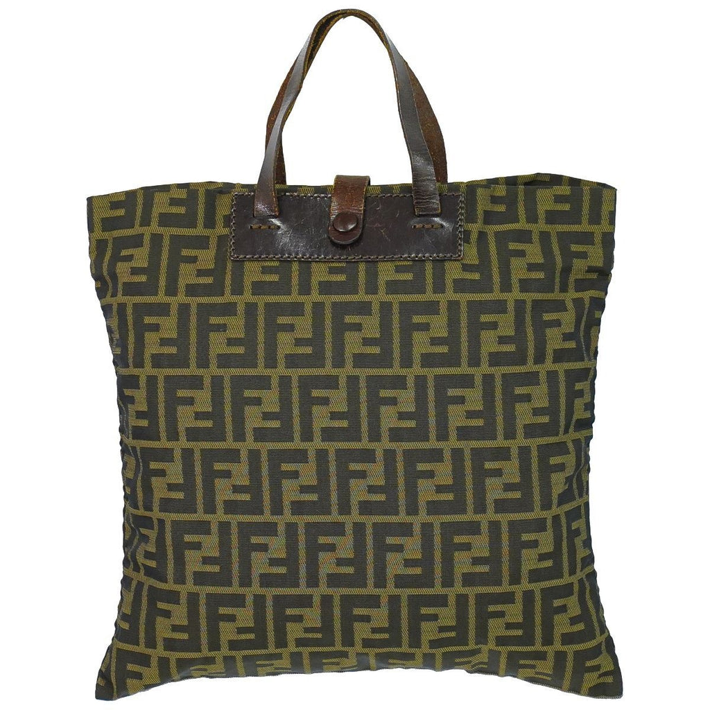 Fendi Zucca Tote Canvas Brown