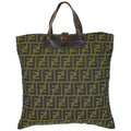 Fendi Zucca Tote Canvas Brown