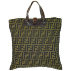 Fendi Zucca Tote Canvas Brown