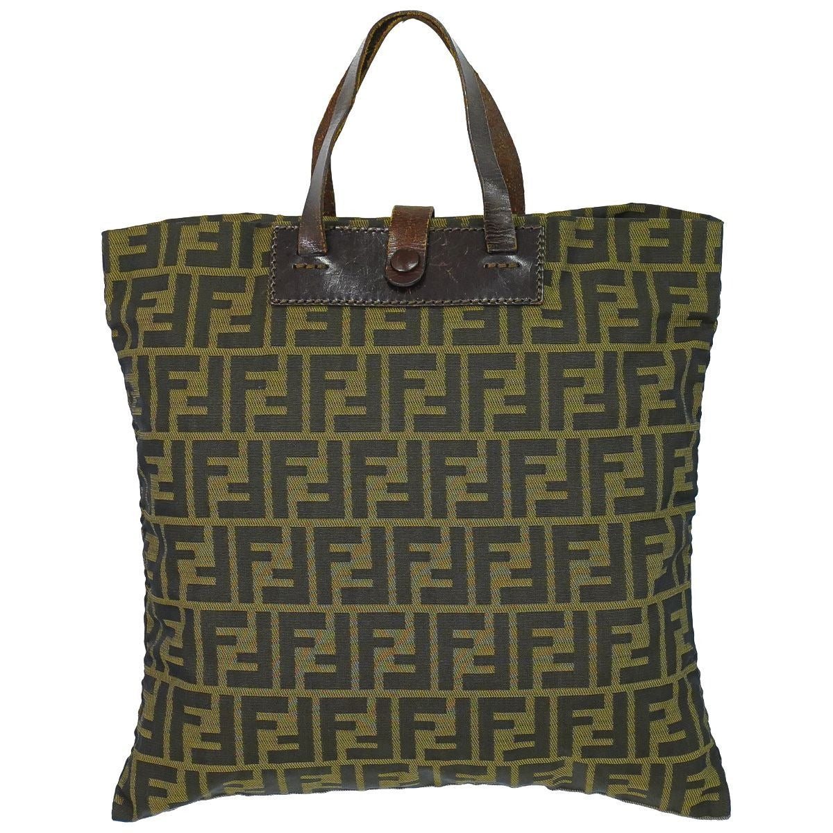 Fendi Zucca Tote Canvas Brown