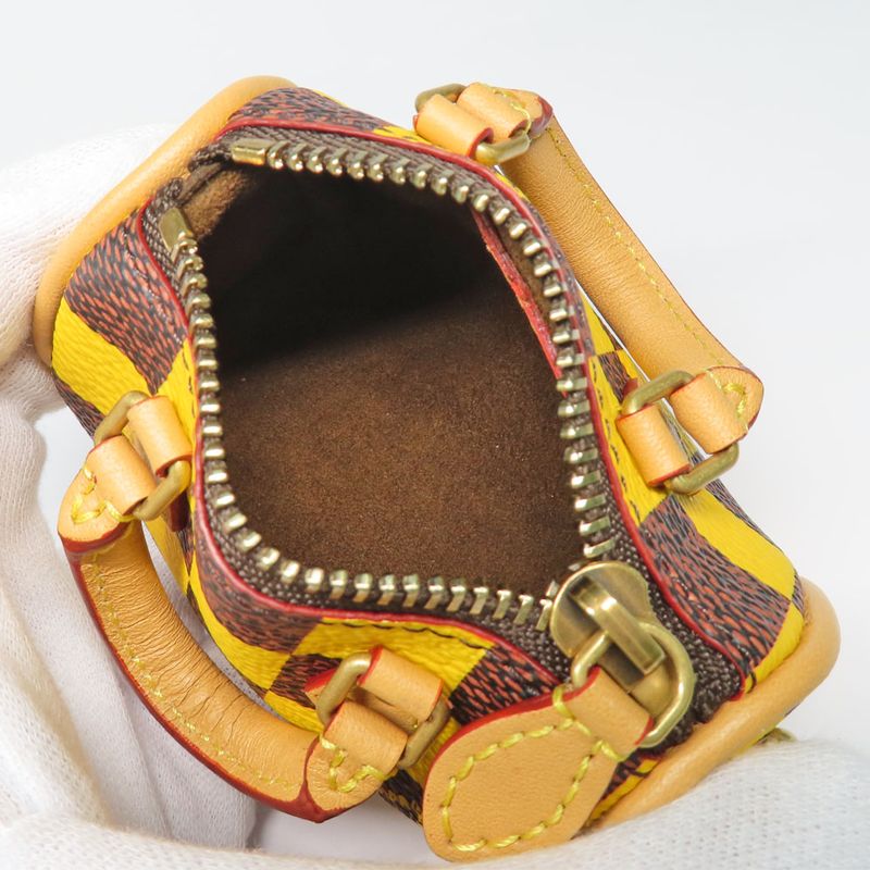 Louis Vuitton Pouch Damier Pop Mini Speedy Yellow Gdhardware — view 6