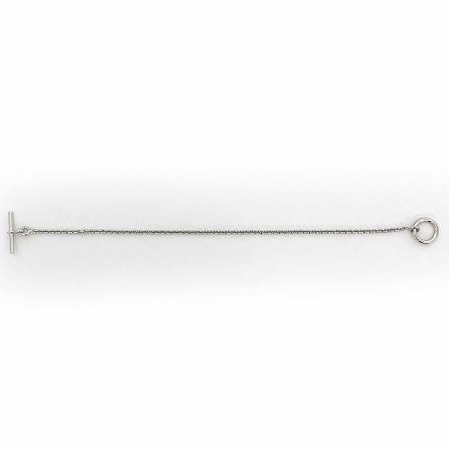 Hermes Bracelet Mini Chaine D'ancre Chain White Gold Wg — view 4