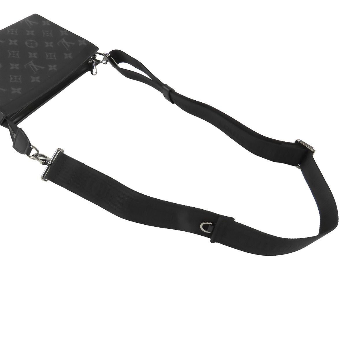 Louis Vuitton Gaston Wearable Wallet Black Gray Monogram Eclipse Shoulder Bag — view 5