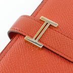 Hermes Bearn Souffle Vaux Epson Orange T Long Wallet — view 8