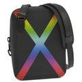 Louis Vuitton Danube Messenger Shoulder Bag Taiga Rainbow Noir Black