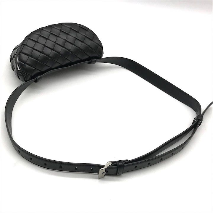Bottega Veneta Belt Bag Waist Pouch Bag with Key Ring Black — view 7