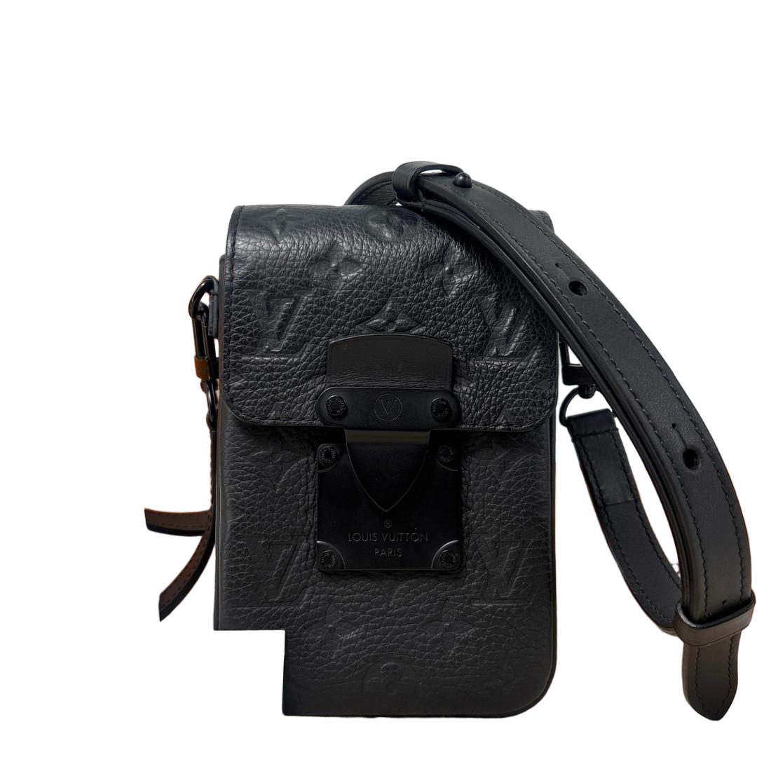 Louis Vuitton Super Monogram Taurillon S Rock Shoulder Bag Black