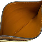 Celine Card Case Pass Compact Triomphe Logo Leather Ivory Brown — view 8