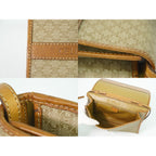 Celine Macadam 2-Way Shoulder Bag Clutch Pochette Beige — view 8