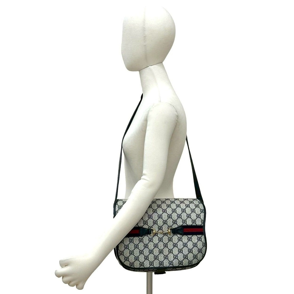 Gucci Vintage Sherry Shoulder Bag Navy X Red — view 2
