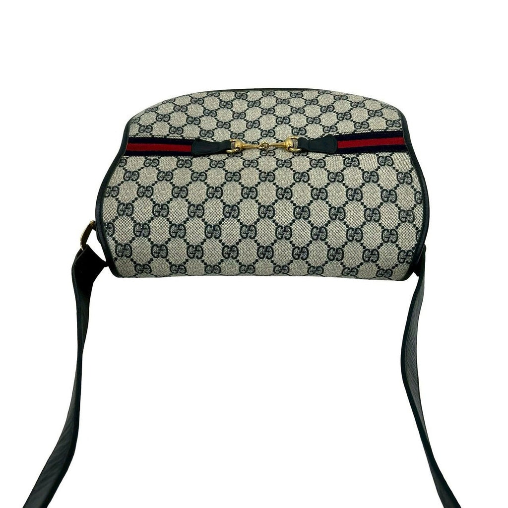 Gucci Vintage Sherry Shoulder Bag Navy X Red — view 4