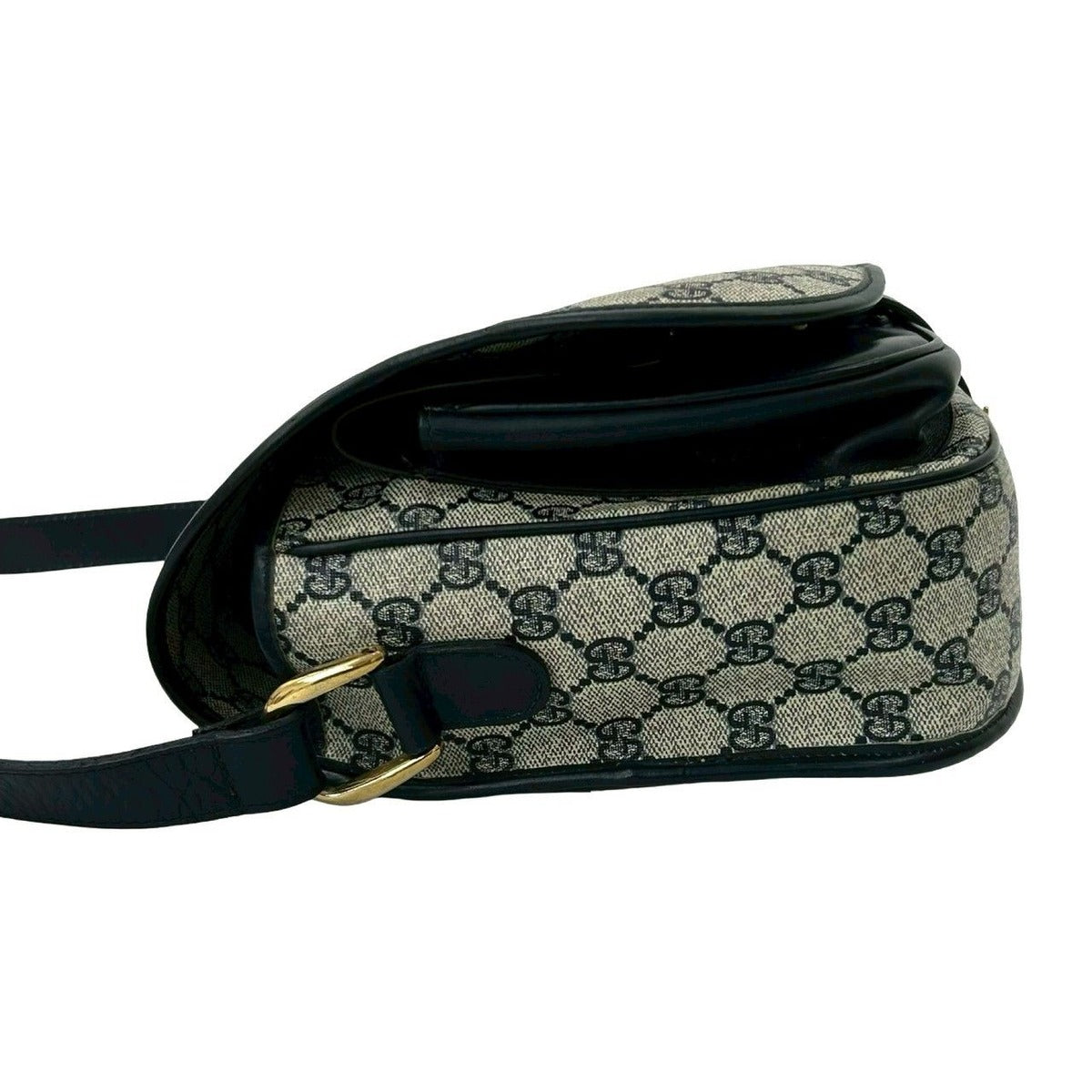 Gucci Vintage Sherry Shoulder Bag Navy X Red — view 5