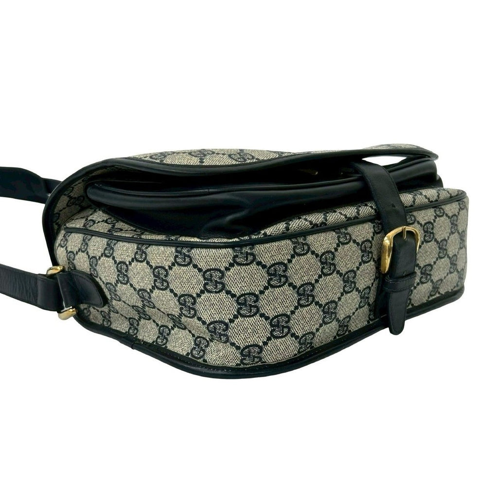 Gucci Vintage Sherry Shoulder Bag Navy X Red — view 7
