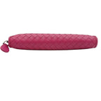 Bottega Veneta Intrecciato Round Zip Wallet Pink — view 5