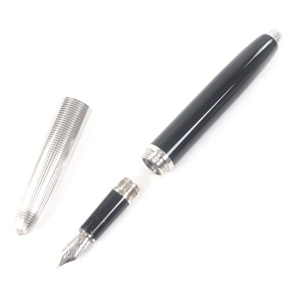 Louis Vuitton Doc Lacquer Nib 18k Cap Fountain Pen Black Silver — view 3