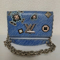 Louis Vuitton Epi Denim Portefeuille Twisted Chain Shoulder Bag