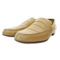 Hermes H Logo Stitch All Leather Loafers 37 Beige 1205 Mnk3