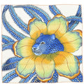 Hermes Scarf Carre 90 Silk Orange Blue and Multicolor