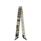 Louis Vuitton Ribbon Scarf Bandeau BB Let's Go White Black Multicolor Monogram