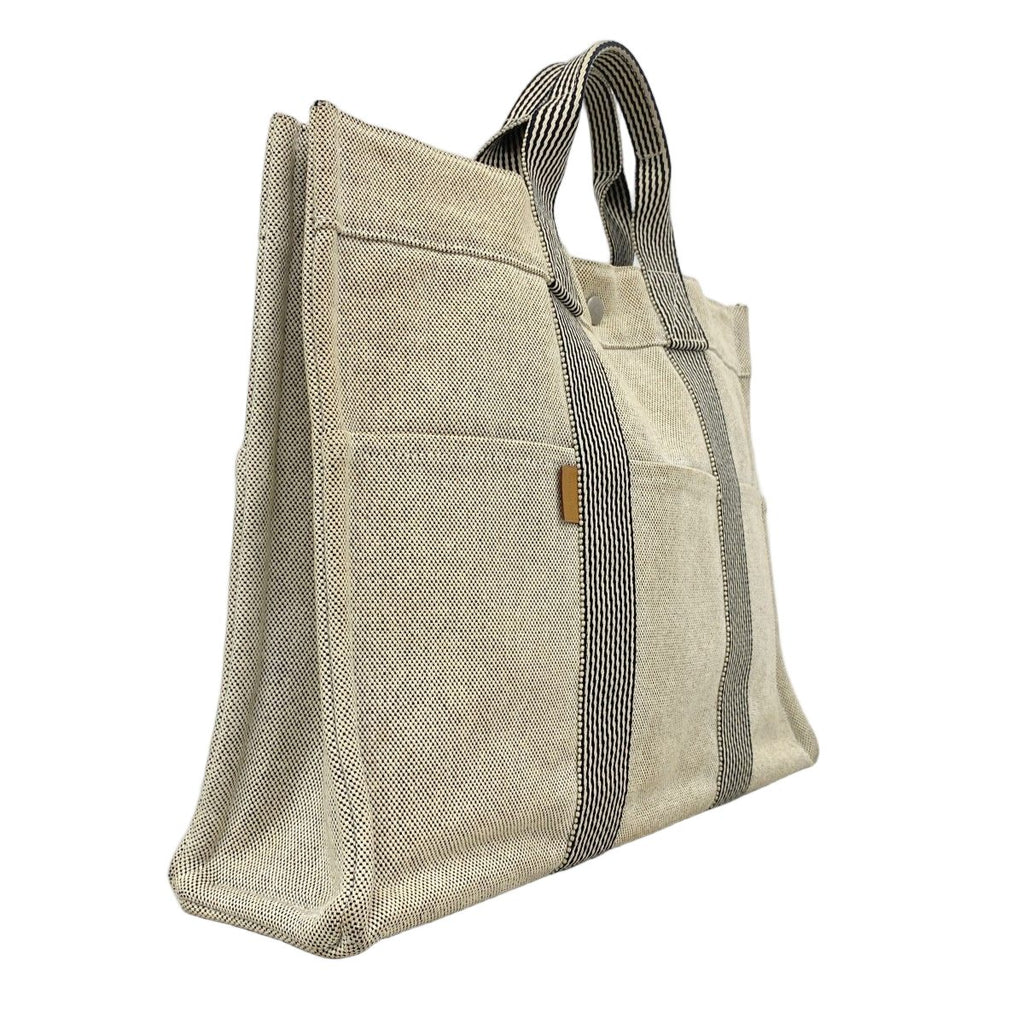 Hermes Tote New Fourre Tout Canvas Gray Silver — view 2