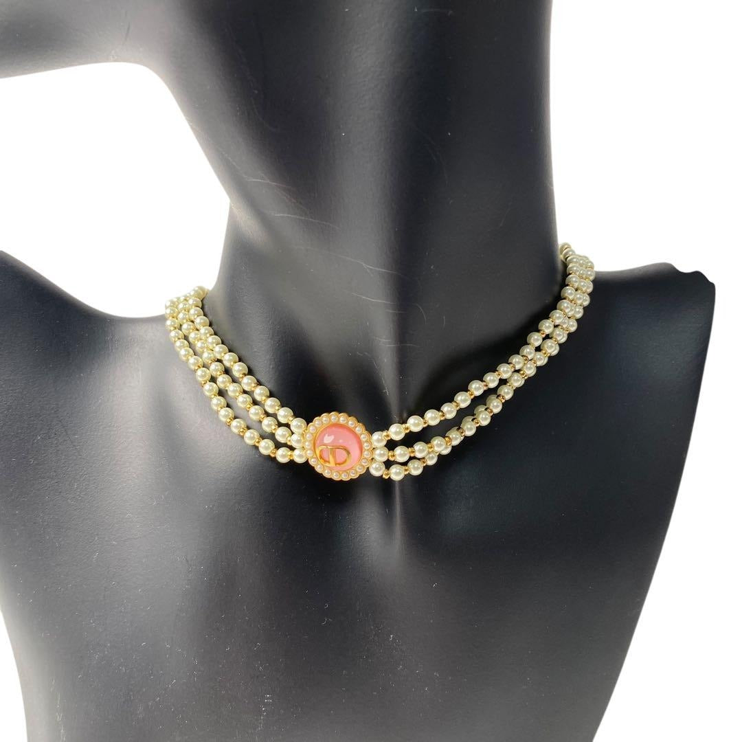 Dior Petit CD Baroque Pearl Necklace — view 2