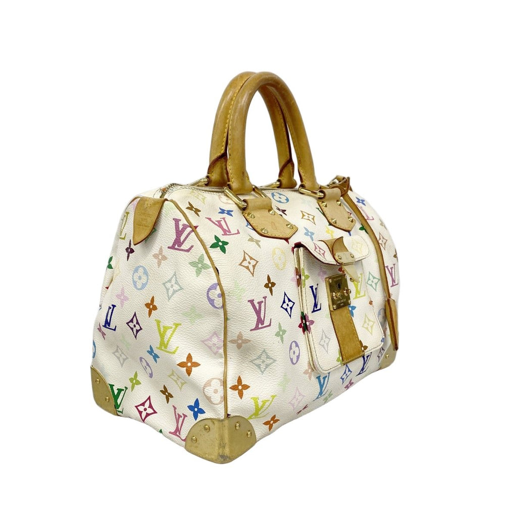 Louis Vuitton Handbag Monogram Multicolor Speedy 30 Blanc — view 2