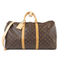 Louis Vuitton Keepall Bandouliere 50 2-Way Shoulder Bag Brown Monogram Canvas