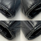 Saint Laurent Leather YSL Black Wallet Bifold — view 6