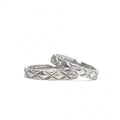 Chanel Quilted Coco Crush Ring Silver Wedding Pair Marriage