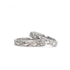 Chanel Quilted Coco Crush Ring Silver Wedding Pair Marriage