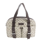 Gucci GG Supreme Leather Tote Shoulder Hand Brown