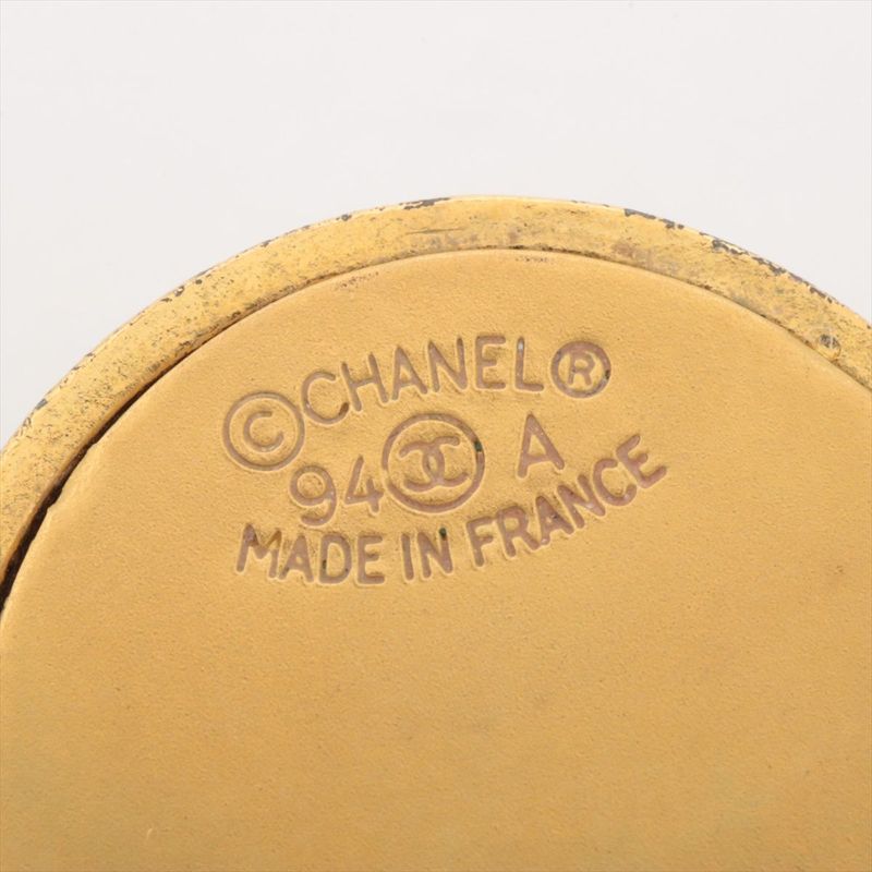 Chanel Logo Earrings 94 A GP Gold And Black — view 6