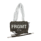 Fendi Baguette Fall Double Handbag 8 Bh418 AR2 F Canvas Beige Brown Zucca 2-Way