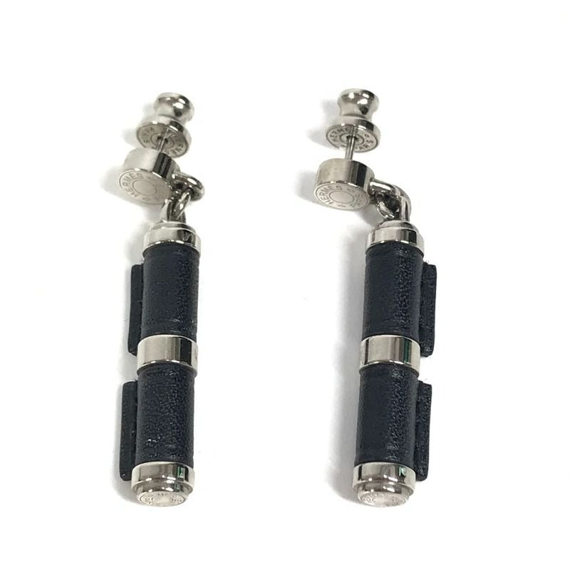 Hermes Earrings Charniere PM Swift Black — view 2
