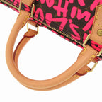 Louis Vuitton Speedy 30 Monogram Graffiti Fuchsia Handbag 1532 — view 5