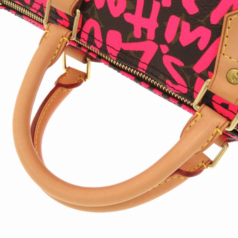 Louis Vuitton Speedy 30 Monogram Graffiti Fuchsia Handbag 1532 — view 5